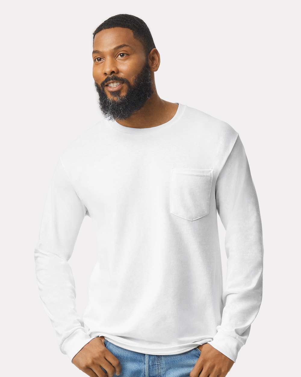 Ultra Cotton™ 100% US Cotton Long Sleeve Pocket T-Shirt